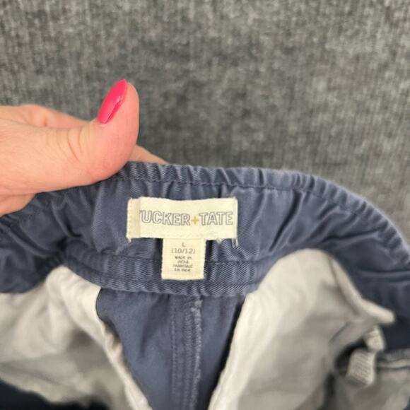 Tucker + Tate Boys Chino Shorts Size 10/12 Blue Pull On Elastic Waist Bermuda - Picture 7 of 8